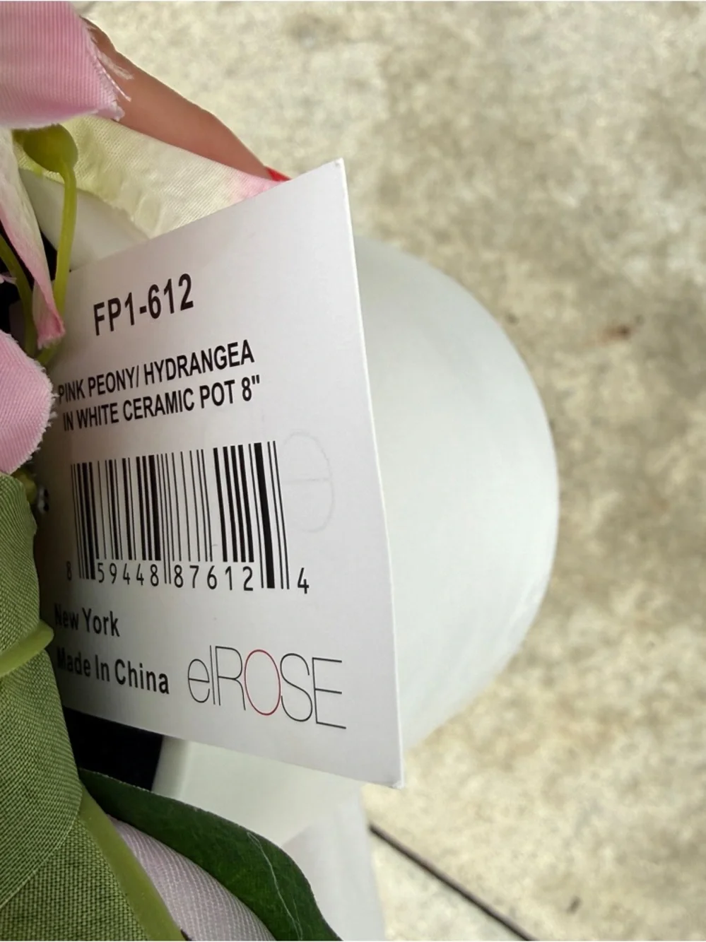 Pink Peony and Hydrangea Arrangement - NWT